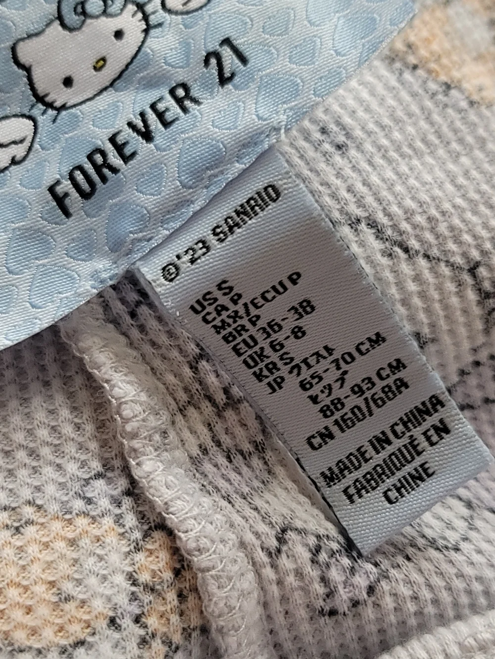 Hello‎ Kitty and Friends Sanrio Forever 21 Waffle Knit Flared Pajama Pants Lace